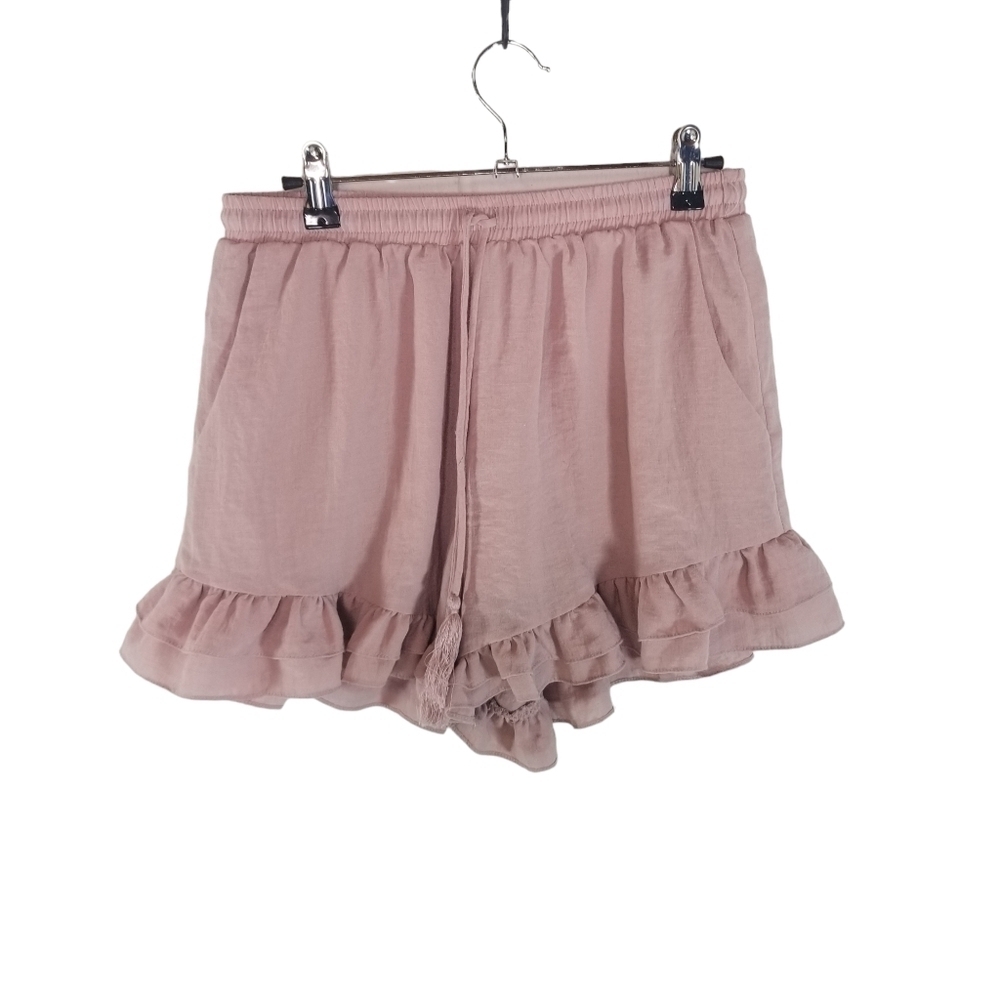 Lost + Wander pink ruffle hem shorts - Picture 2 of 10